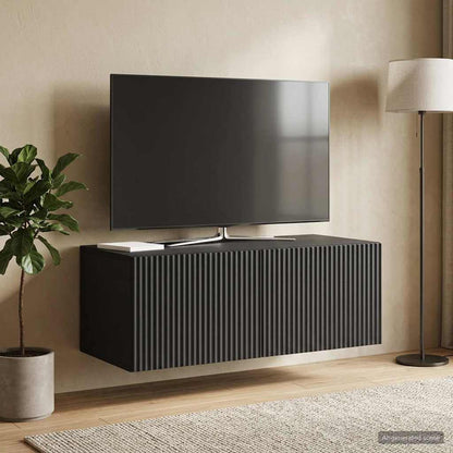 Nástěnná Tv Skříň Černá 78,5 X 41 X 30 Cm Kompozitní Dřevo