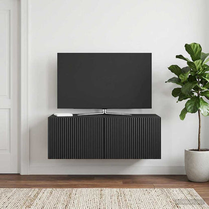 Nástěnná Tv Skříň Černá 78,5 X 41 X 30 Cm Kompozitní Dřevo