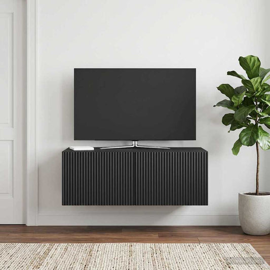 Nástěnná Tv Skříň Černá 78,5 X 41 X 30 Cm Kompozitní Dřevo