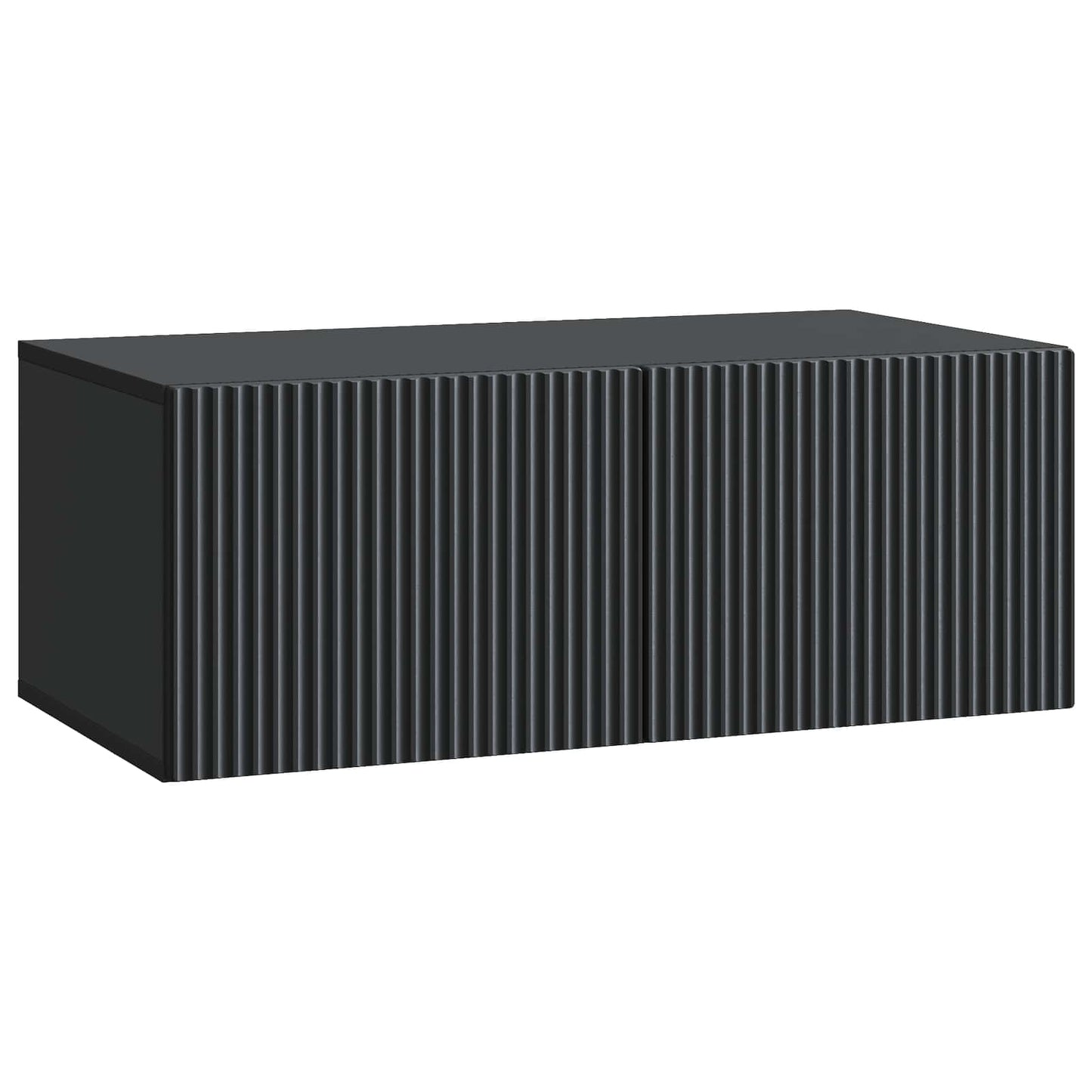 Nástěnná Tv Skříň Černá 78,5 X 41 X 30 Cm Kompozitní Dřevo