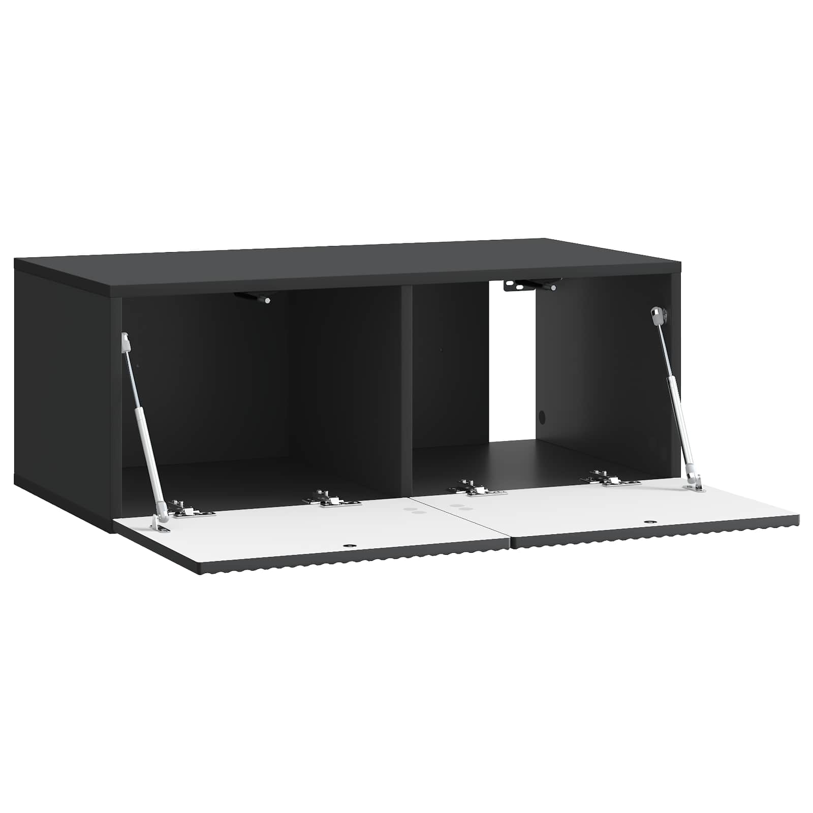 Nástěnná Tv Skříň Černá 78,5 X 41 X 30 Cm Kompozitní Dřevo