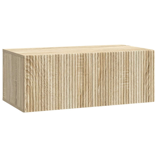 Nástěnná Tv Skříň Dub Sonoma 78,5 X 41 X 30 Cm Kompozitní Dřevo