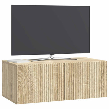 Nástěnná Tv Skříň Dub Sonoma 78,5 X 41 X 30 Cm Kompozitní Dřevo