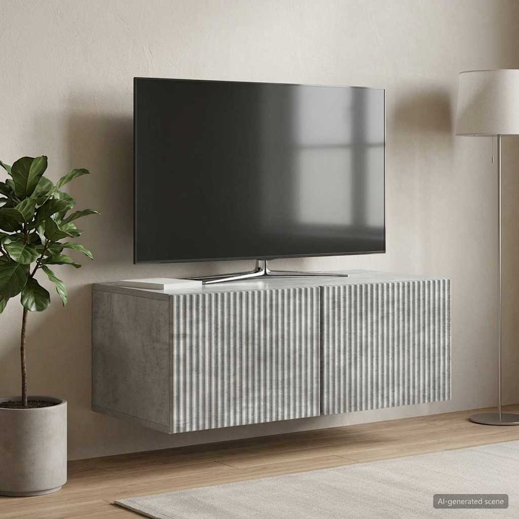 Nástěnná Tv Skříň Nástěnný Betonově Šedá 78,5 X 41 X 30 Cm