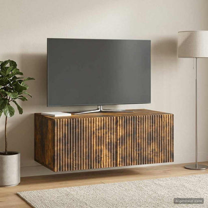 Nástěnná Tv Skříň Nástěnný Kouřový Dub 78,5 X 41 X 30 Cm