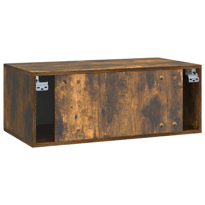 Nástěnná Tv Skříň Nástěnný Kouřový Dub 78,5 X 41 X 30 Cm