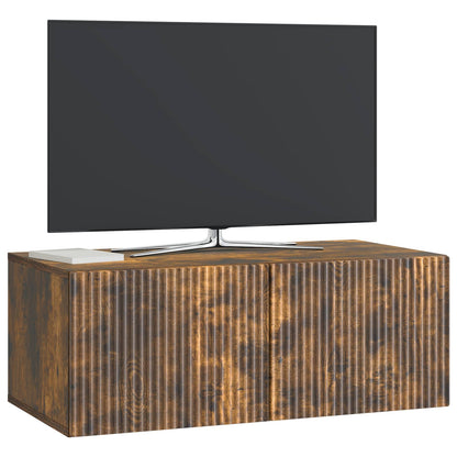 Nástěnná Tv Skříň Nástěnný Kouřový Dub 78,5 X 41 X 30 Cm