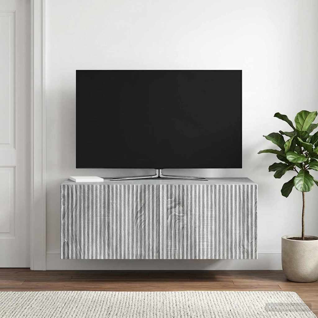 Nástěnná Tv Skříň Nástěnný Šedá Sonoma 78,5 X 41 X 30 Cm