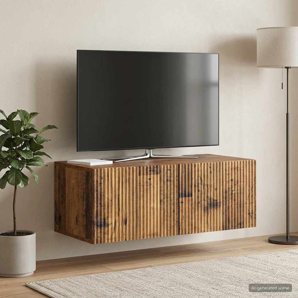 Nástěnná Tv Skříň Nástěnný Staré Dřevo 78,5 X 41 X 30 Cm