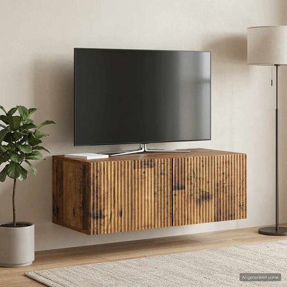 Nástěnná Tv Skříň Nástěnný Staré Dřevo 78,5 X 41 X 30 Cm