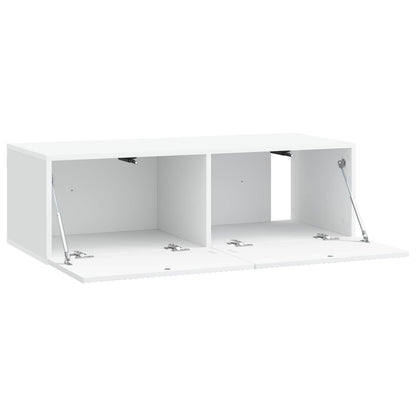 Nástěnná Tv Skříň Bílá 98 X 41 X 30 Cm Kompozitní Dřevo