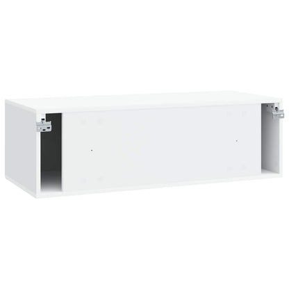 Nástěnná Tv Skříň Bílá 98 X 41 X 30 Cm Kompozitní Dřevo