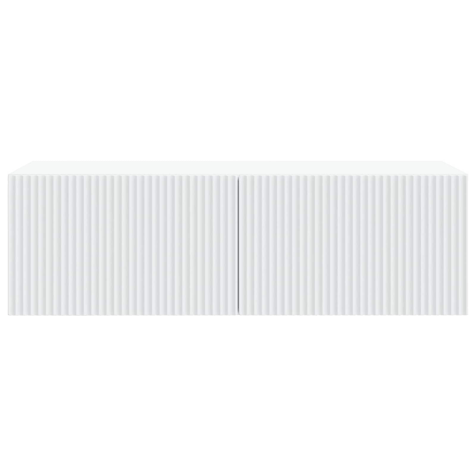 Nástěnná Tv Skříň Bílá 98 X 41 X 30 Cm Kompozitní Dřevo