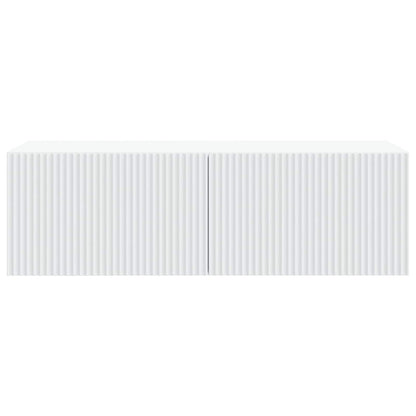 Nástěnná Tv Skříň Bílá 98 X 41 X 30 Cm Kompozitní Dřevo