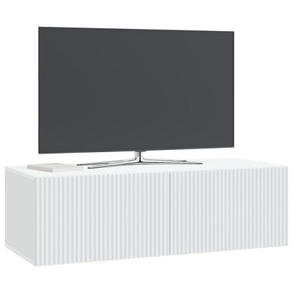 Nástěnná Tv Skříň Bílá 98 X 41 X 30 Cm Kompozitní Dřevo