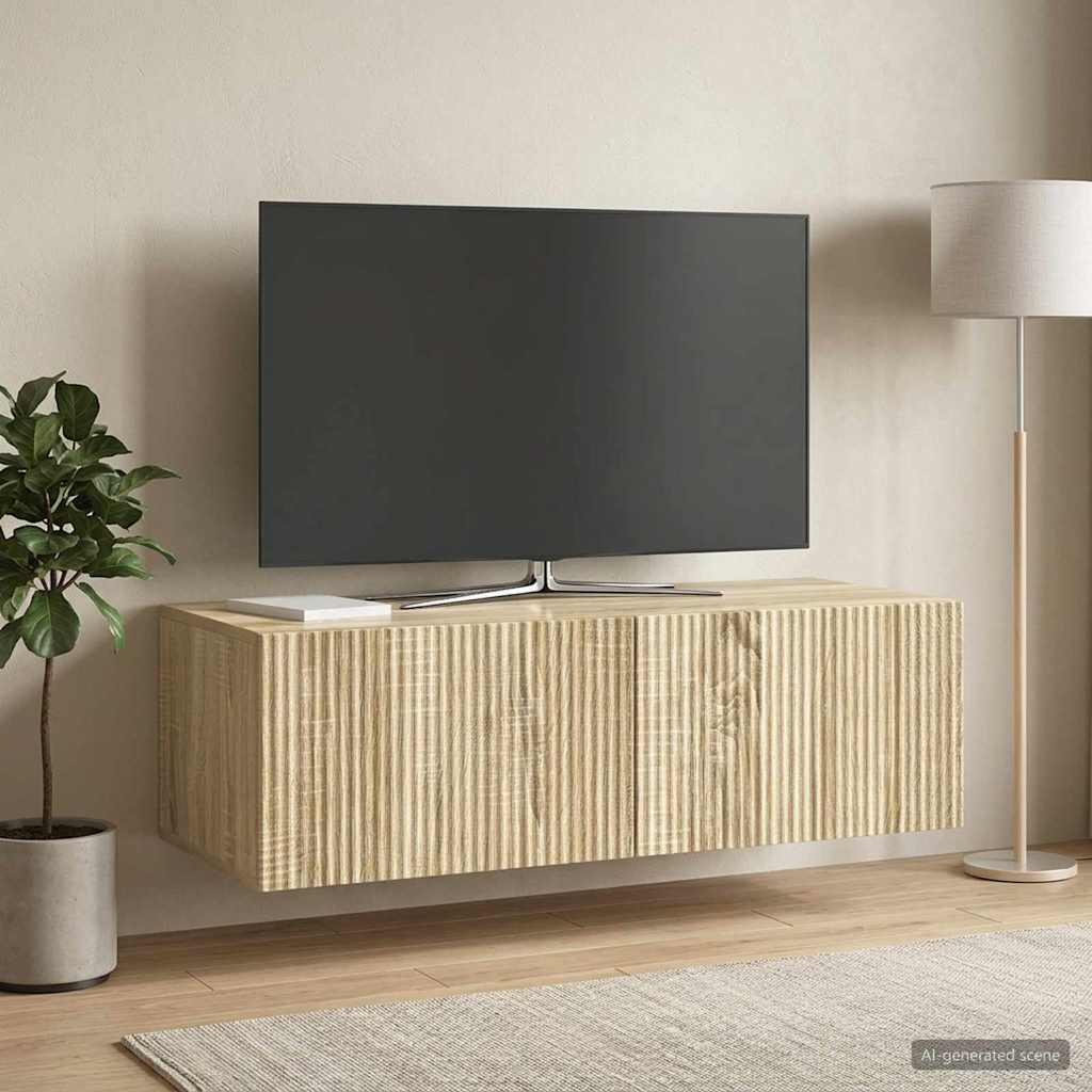 Nástěnná Tv Skříň Dub Sonoma 98 X 41 X 30 Cm Kompozitní Dřevo