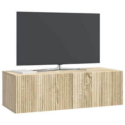 Nástěnná Tv Skříň Dub Sonoma 98 X 41 X 30 Cm Kompozitní Dřevo