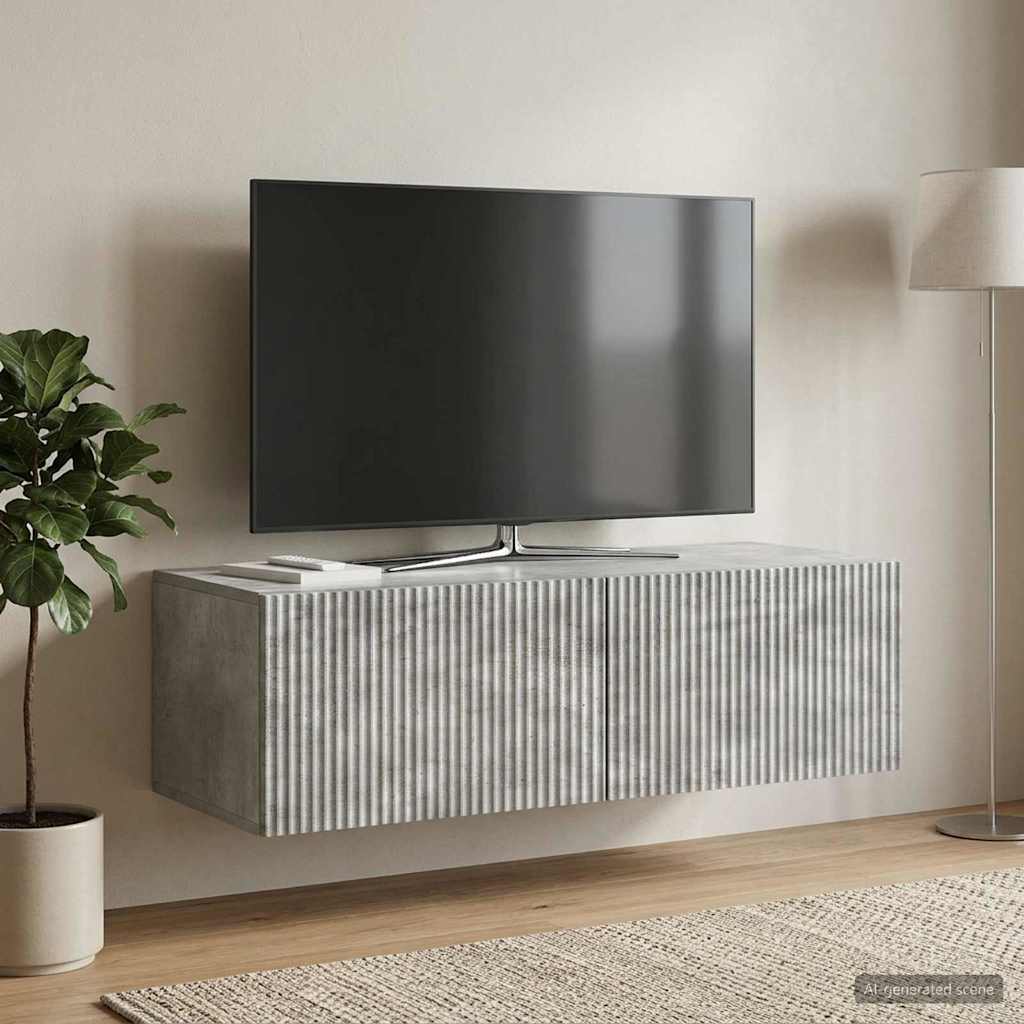 Nástěnná Tv Skříň Nástěnný Betonově Šedá 98 X 41 X 30 Cm