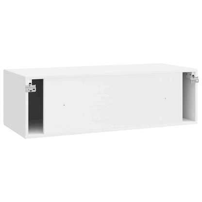 Nástěnná Tv Skříň Bílá S Vysokým Leskem 98 X 41 X 30 Cm