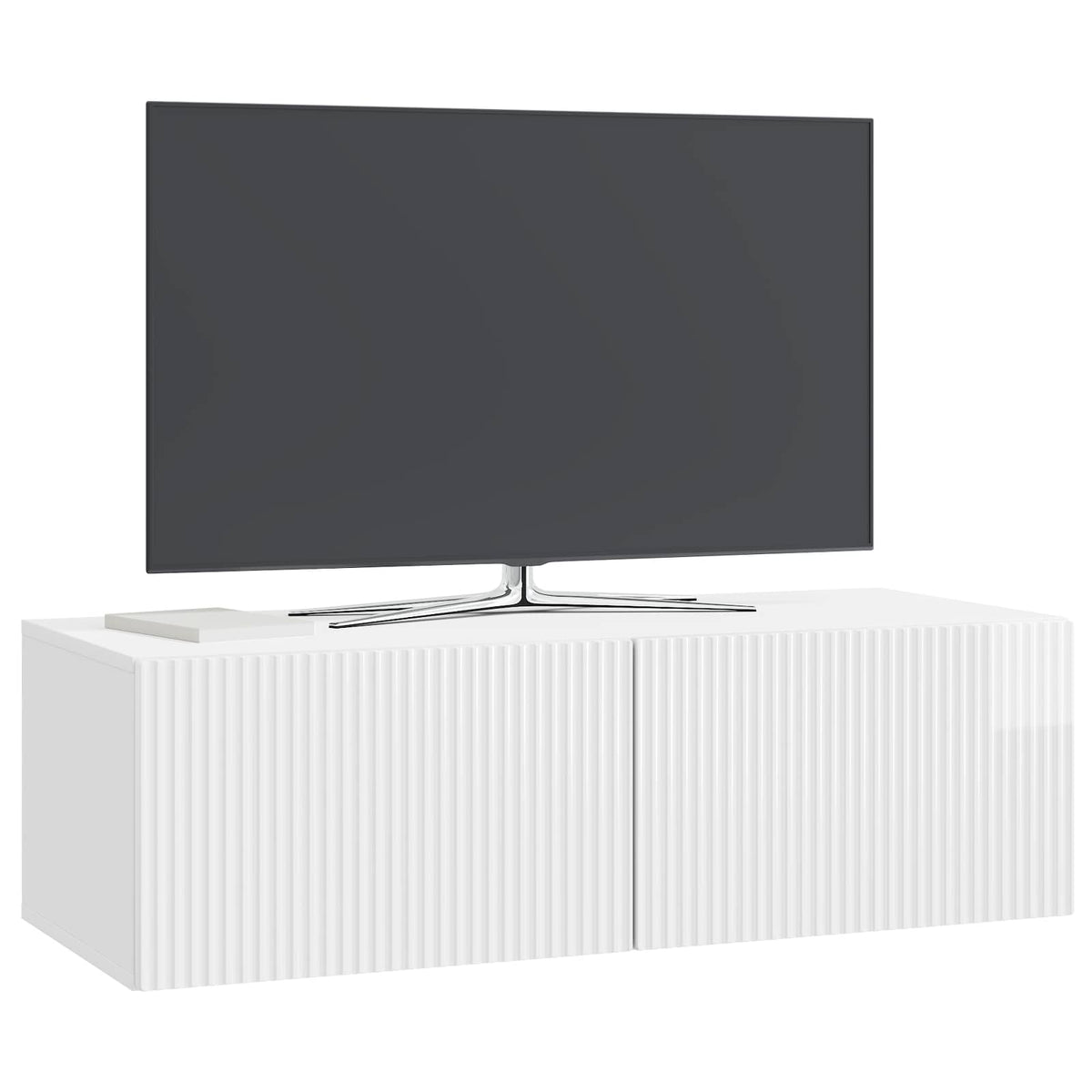 Nástěnná Tv Skříň Bílá S Vysokým Leskem 98 X 41 X 30 Cm