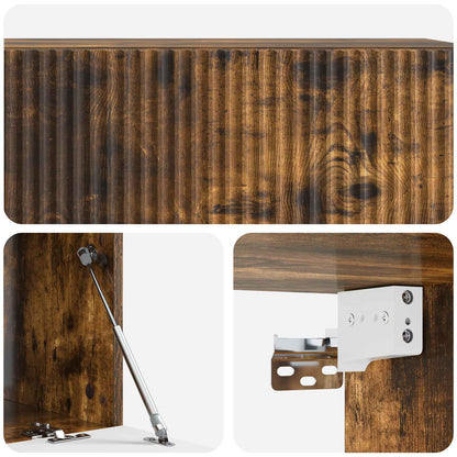 Nástěnná Tv Skříň Kouřový Dub 98 X 41 X 30 Cm Kompozitní Dřevo