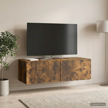 Nástěnná Tv Skříň Kouřový Dub 98 X 41 X 30 Cm Kompozitní Dřevo