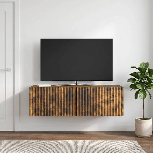 Nástěnná Tv Skříň Kouřový Dub 98 X 41 X 30 Cm Kompozitní Dřevo