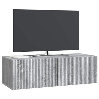 Nástěnná Tv Skříň Šedá Sonoma 98 X 41 X 30 Cm Kompozitní Dřevo