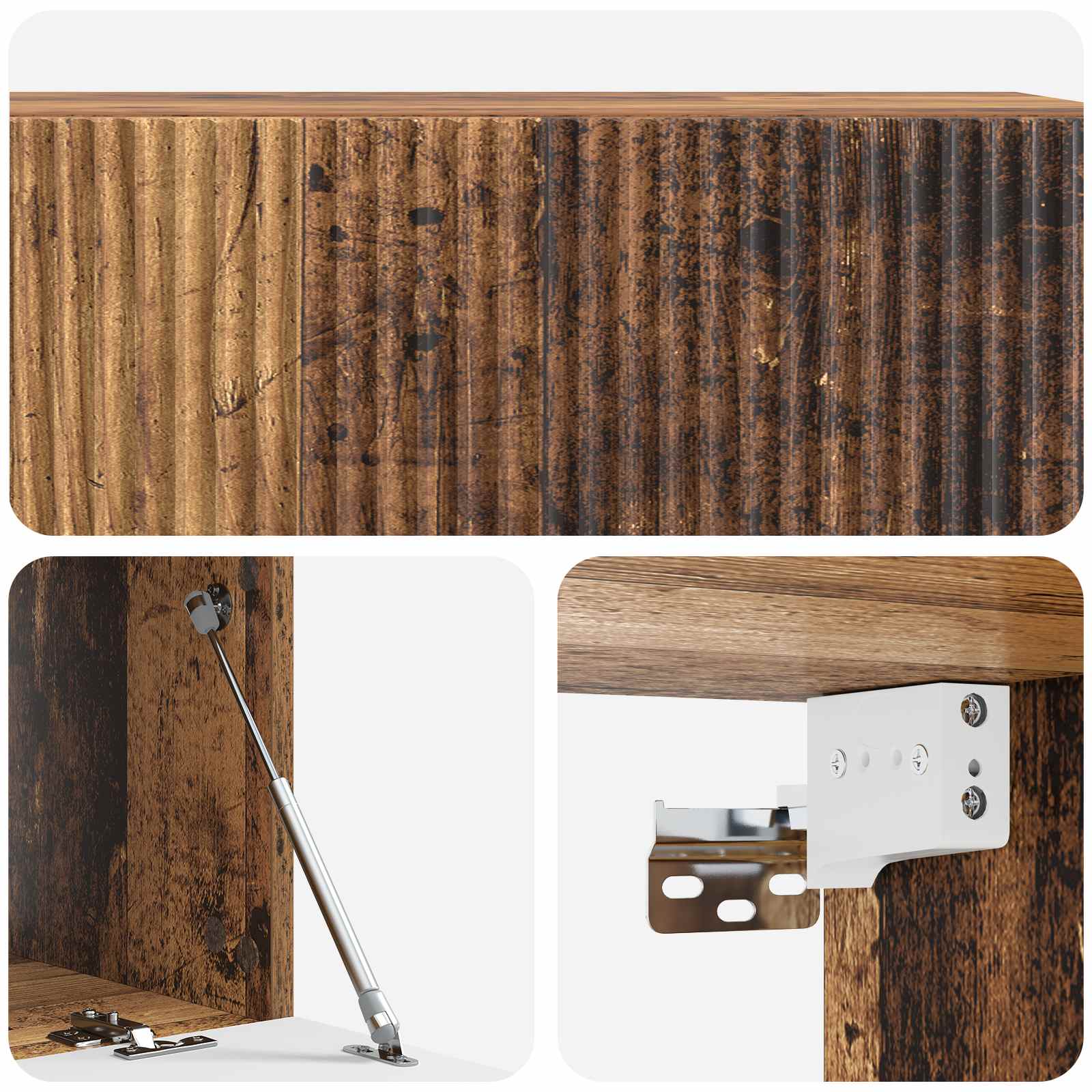 Nástěnná Tv Skříň Staré Dřevo 98 X 41 X 30 Cm Kompozitní Dřevo