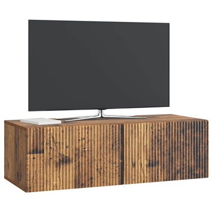 Nástěnná Tv Skříň Staré Dřevo 98 X 41 X 30 Cm Kompozitní Dřevo