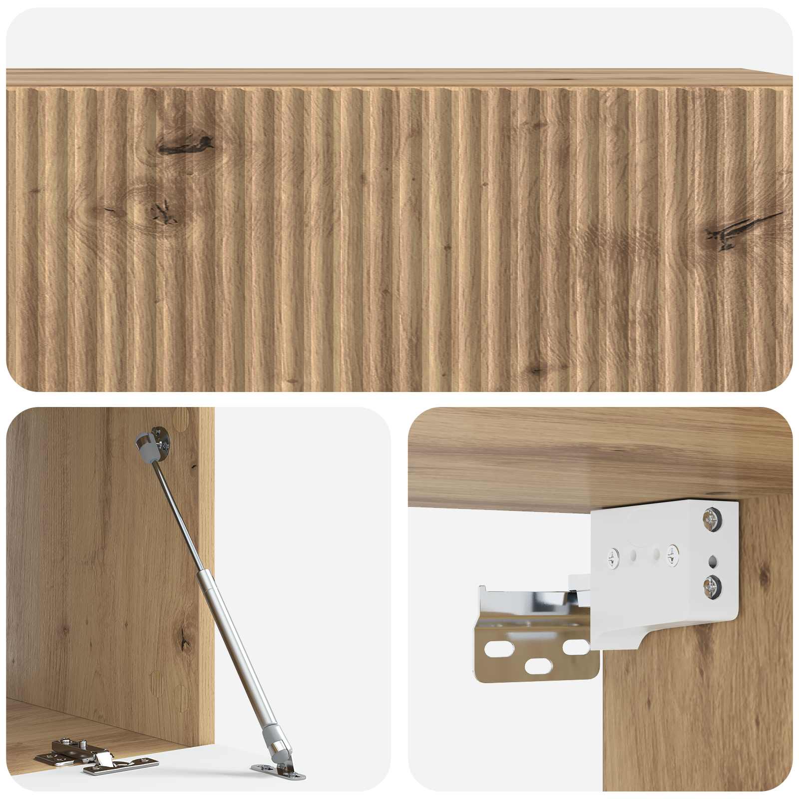 Nástěnná Tv Skříň 98 X 41 X 30 Cm Dub Artisan Kompozitní Dřevo