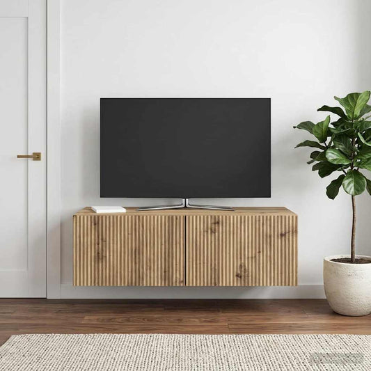 Nástěnná Tv Skříň 98 X 41 X 30 Cm Dub Artisan Kompozitní Dřevo