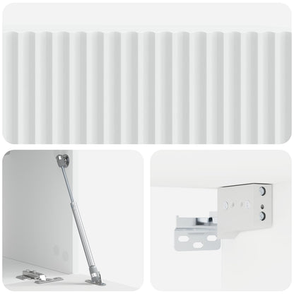 Nástěnná Tv Skříň Bílá 59,5 X 31 X 30 Cm Kompozitní Dřevo