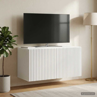 Nástěnná Tv Skříň Bílá 59,5 X 31 X 30 Cm Kompozitní Dřevo