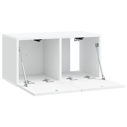 Nástěnná Tv Skříň Bílá 59,5 X 31 X 30 Cm Kompozitní Dřevo