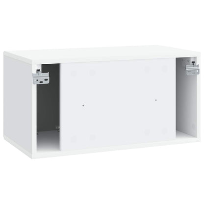 Nástěnná Tv Skříň Bílá 59,5 X 31 X 30 Cm Kompozitní Dřevo