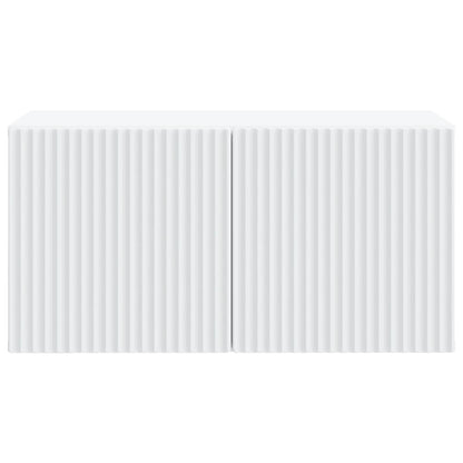 Nástěnná Tv Skříň Bílá 59,5 X 31 X 30 Cm Kompozitní Dřevo