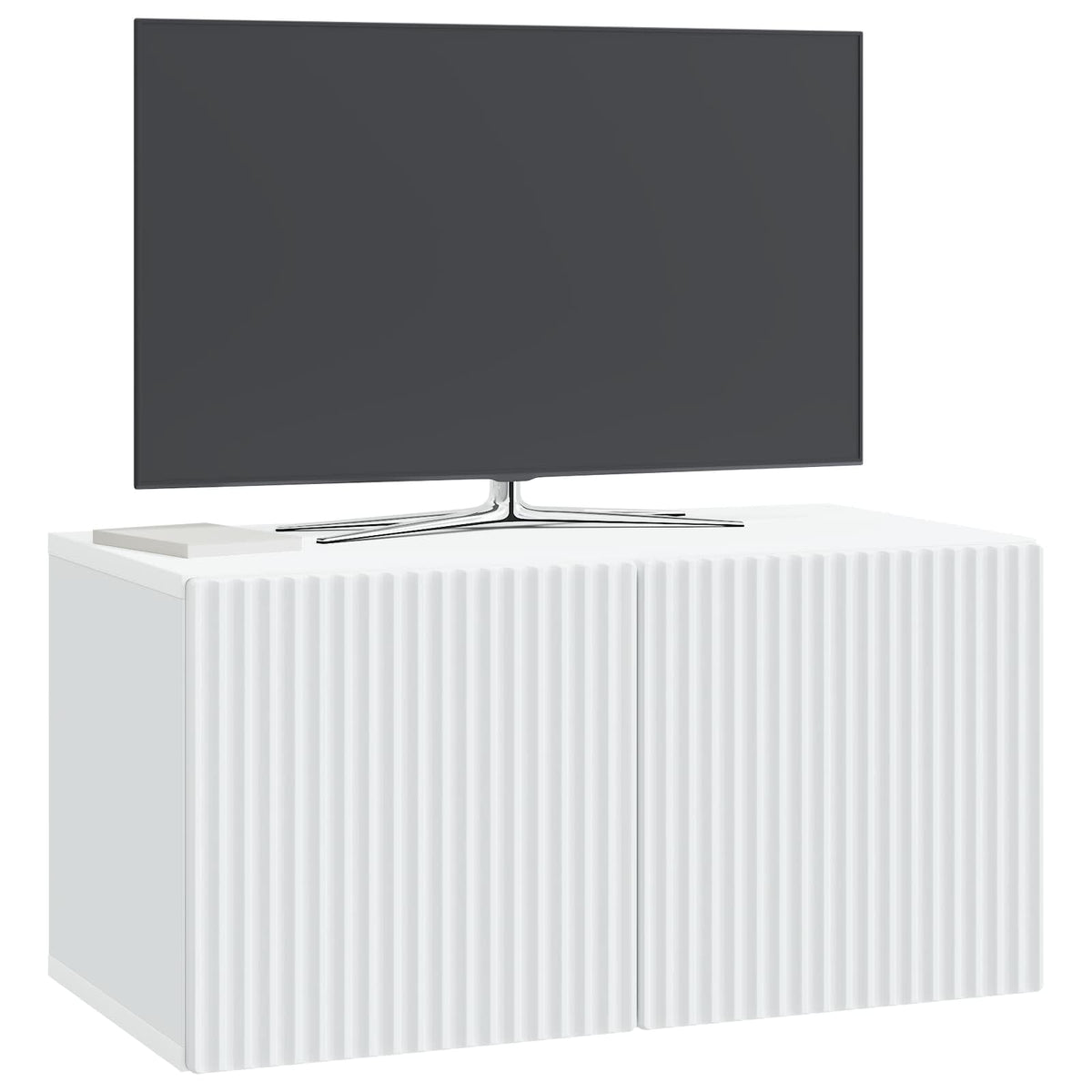 Nástěnná Tv Skříň Bílá 59,5 X 31 X 30 Cm Kompozitní Dřevo