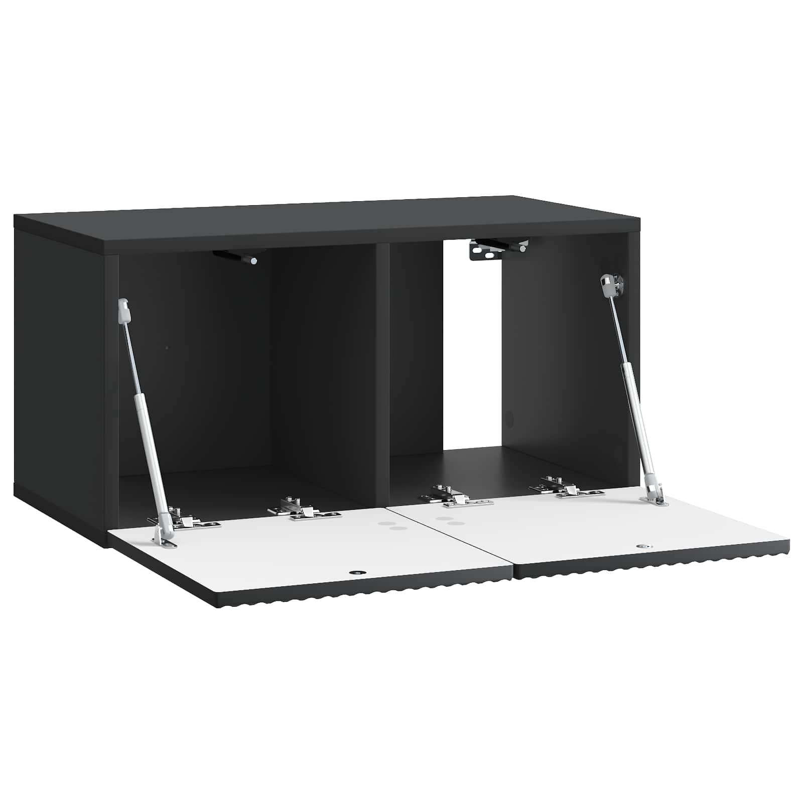 Nástěnná Tv Skříň Černá 59,5 X 31 X 30 Cm Kompozitní Dřevo