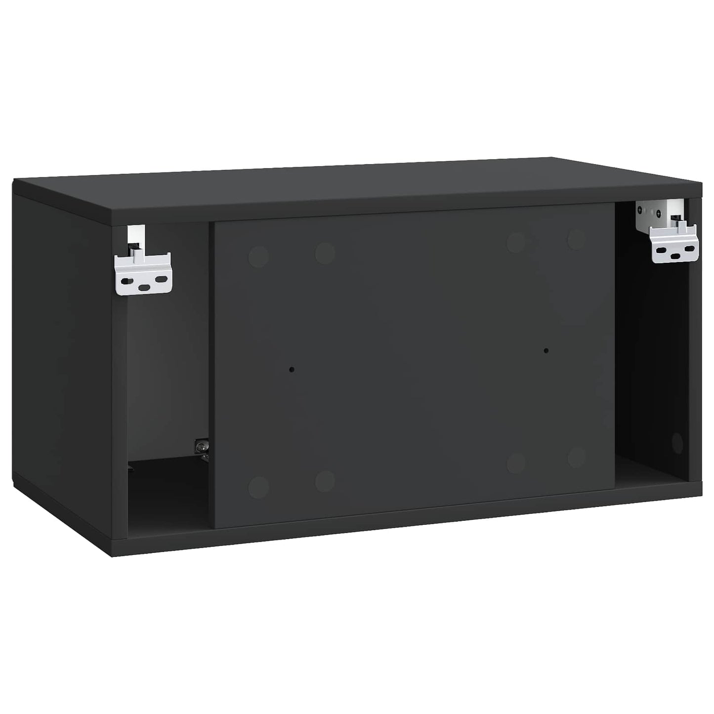 Nástěnná Tv Skříň Černá 59,5 X 31 X 30 Cm Kompozitní Dřevo
