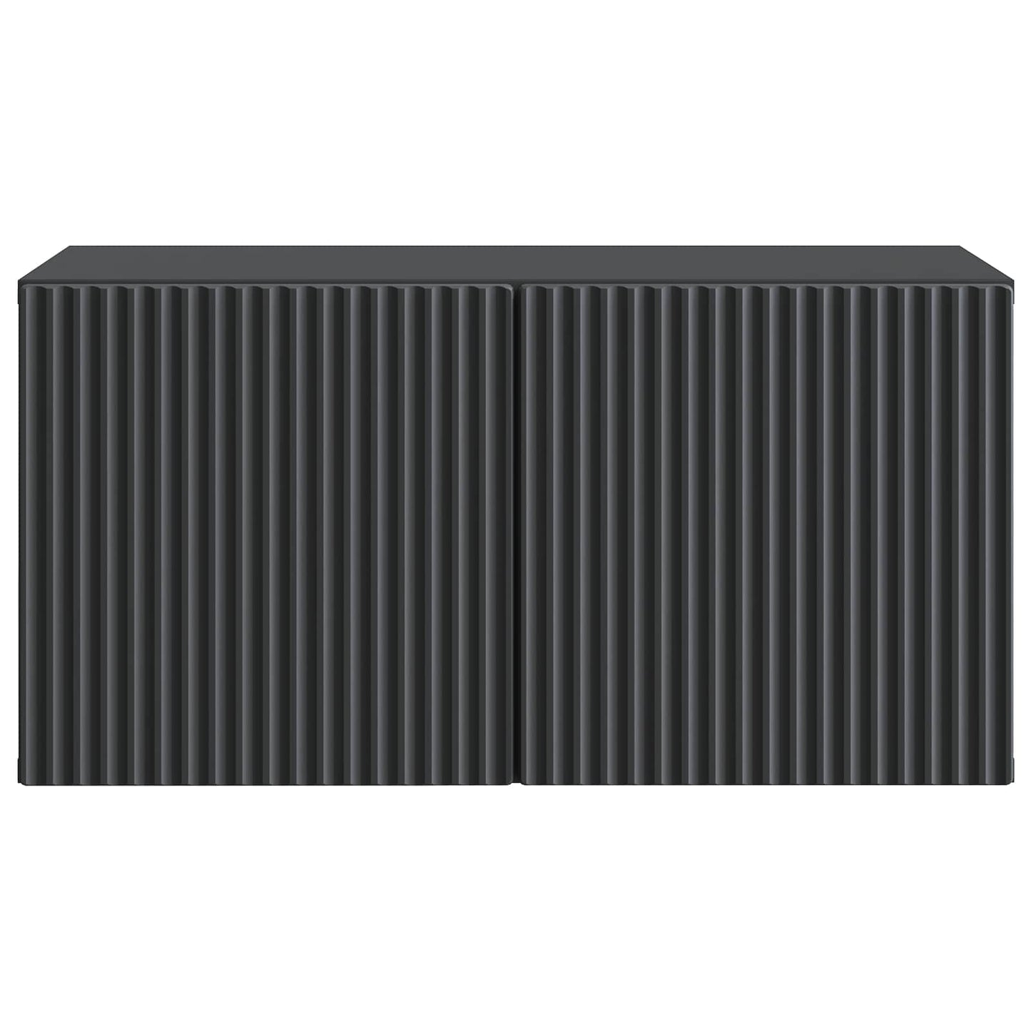 Nástěnná Tv Skříň Černá 59,5 X 31 X 30 Cm Kompozitní Dřevo