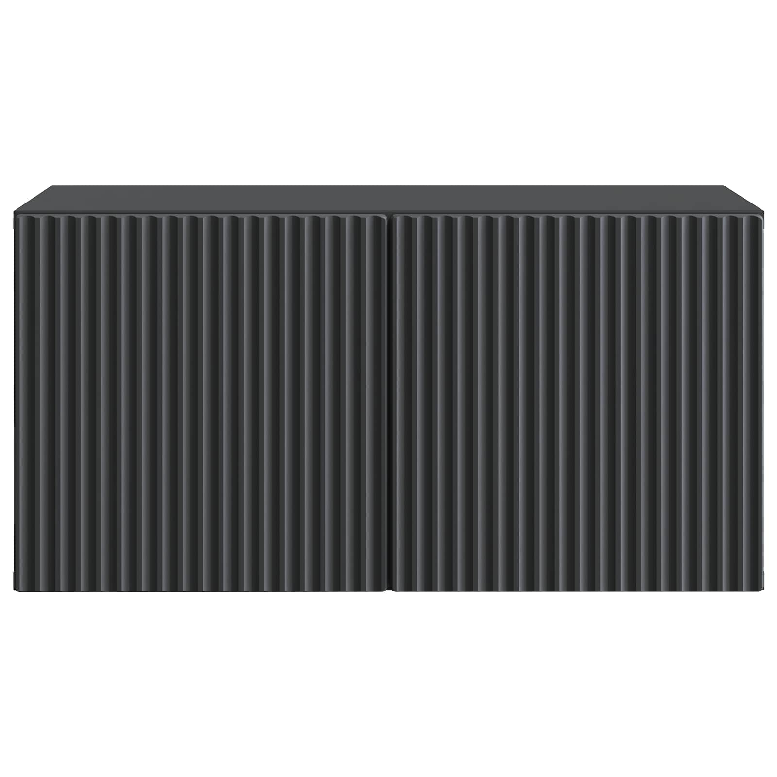 Nástěnná Tv Skříň Černá 59,5 X 31 X 30 Cm Kompozitní Dřevo