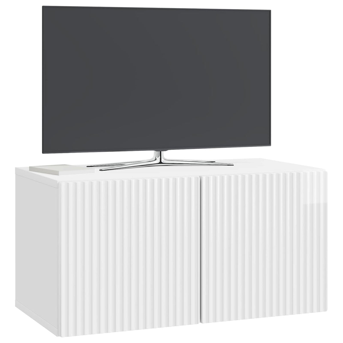 Nástěnná Tv Skříň Bílá S Vysokým Leskem 59,5 X 31 X 30 Cm