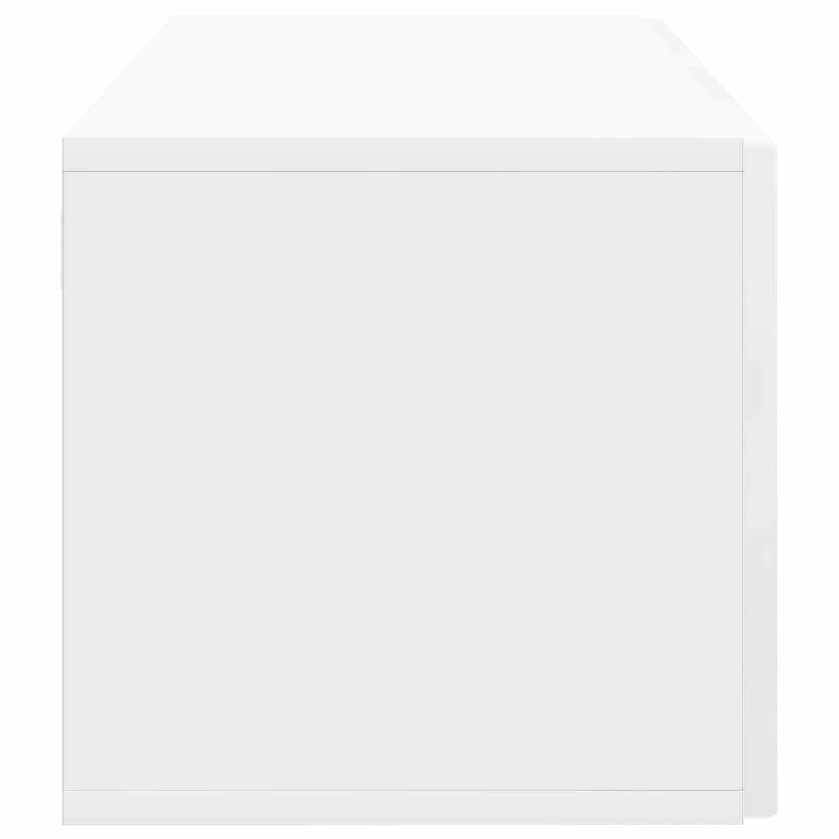 Nástěnná Tv Skříň Bílá S Vysokým Leskem 59,5 X 31 X 30 Cm