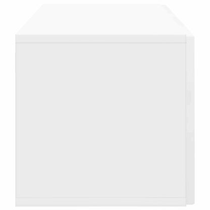 Nástěnná Tv Skříň Bílá S Vysokým Leskem 59,5 X 31 X 30 Cm
