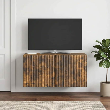 Nástěnná Tv Skříň Nástěnný Kouřový Dub 59,5 X 31 X 30 Cm