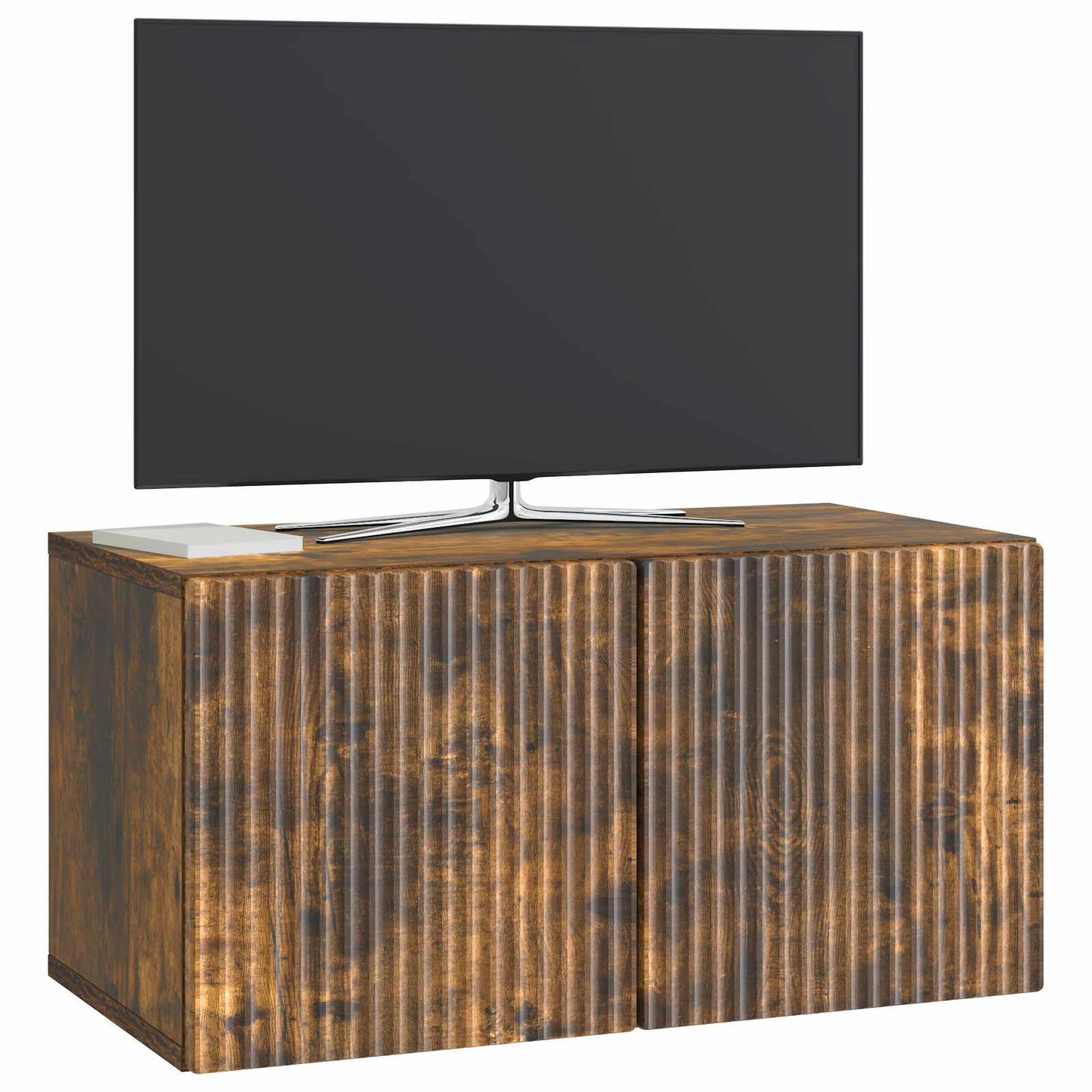 Nástěnná Tv Skříň Nástěnný Kouřový Dub 59,5 X 31 X 30 Cm