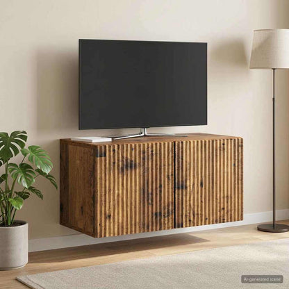 Nástěnná Tv Skříň Nástěnný Staré Dřevo 59,5 X 31 X 30 Cm