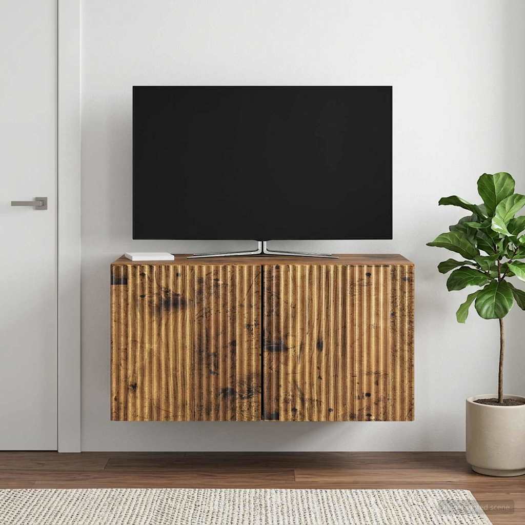 Nástěnná Tv Skříň Nástěnný Staré Dřevo 59,5 X 31 X 30 Cm