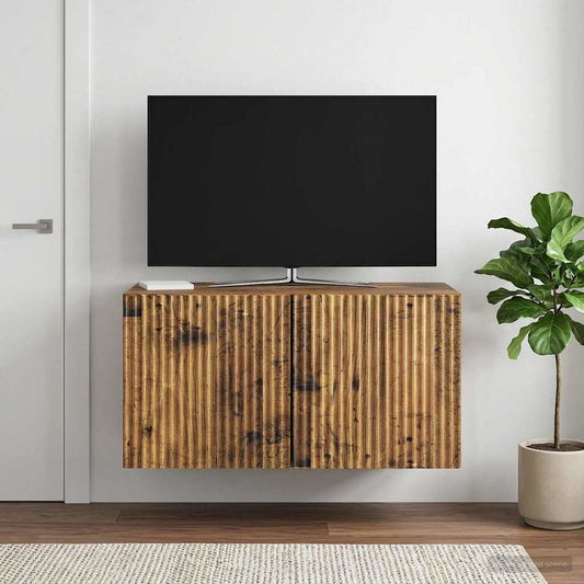 Nástěnná Tv Skříň Nástěnný Staré Dřevo 59,5 X 31 X 30 Cm